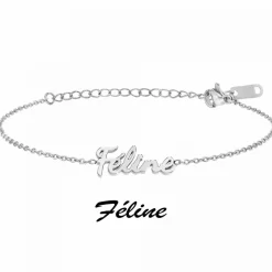 Bracelet Femme Athème - B2694-ARGENT-FELINE Acier Argent
