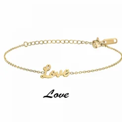 Bracelet Femme Athème - B2694-DORE-LOVE Acier Doré