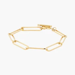 Bracelet Femme Balaboosté Acier Maillons Longs Et Fermoir T - 3502456560246 Métal Doré