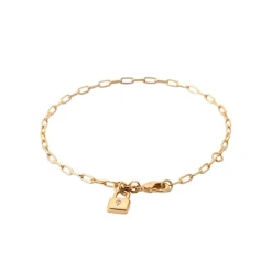 Bracelet femme cadenas plaqué or Maison de la Bijouterie UW35YUZV