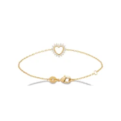 Bracelet femme cœur fantaisie plaqué or Maison de la Bijouterie UW3U63ZV