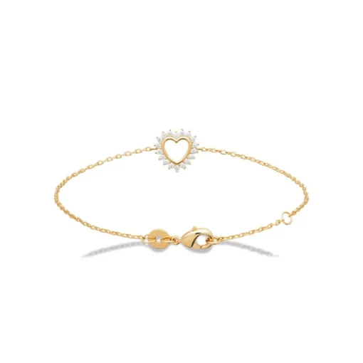 Bracelet femme cœur fantaisie plaqué or Maison de la Bijouterie UW3U63ZV