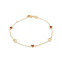 Bracelet femme cœur fantaisie plaqué or Maison de la Bijouterie UYZU0YZV