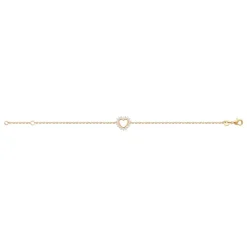 Bracelet femme cœur fantaisie plaqué or Maison de la Bijouterie UW3U63ZV