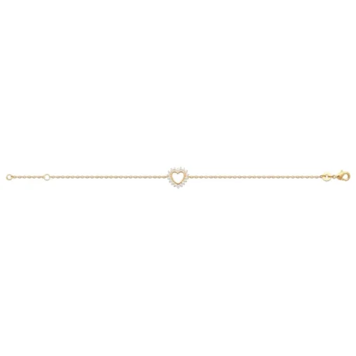 Bracelet femme cœur fantaisie plaqué or Maison de la Bijouterie UW3U63ZV