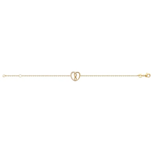 Bracelet femme cœur fantaisie plaqué or Maison de la Bijouterie UW3V5VZV