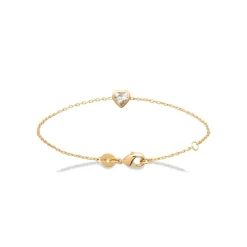 Bracelet femme cœur oxyde zirconium plaqué or Maison de la Bijouterie UWZZV0ZV