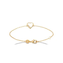 Bracelet femme cœur plaqué or Maison de la Bijouterie UWZ3Y0ZV
