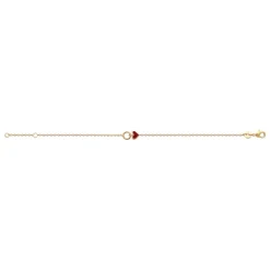 Bracelet femme cœur rouge fantaisie plaqué or Maison de la Bijouterie UYZU05ZV