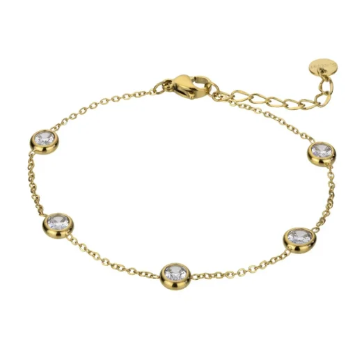 Bracelet femme Emily Westwood EWB23071G - Acier Doré et Blanc