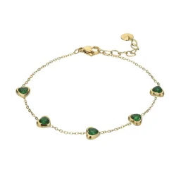 Bracelet femme Emily Westwood EWB23078G - Acier Doré et Vert
