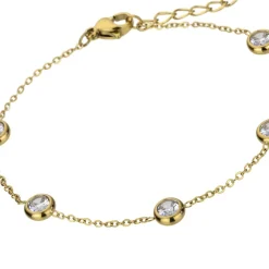 Bracelet femme Emily Westwood EWB23071G - Acier Doré et Blanc