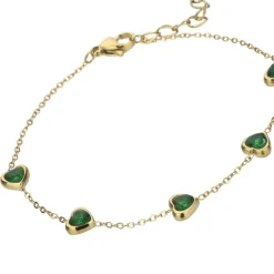 Bracelet femme Emily Westwood EWB23078G - Acier Doré et Vert