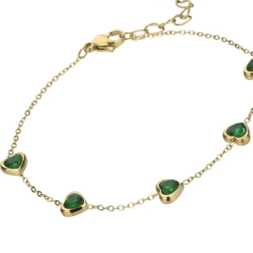 Bracelet femme Emily Westwood EWB23078G - Acier Doré et Vert