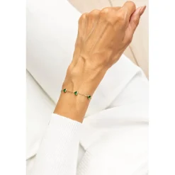 Bracelet femme Emily Westwood EWB23078G - Acier Doré et Vert