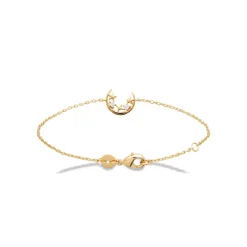 Bracelet femme fantaisie croissant de lune plaqué or Maison de la Bijouterie UW36W6ZV