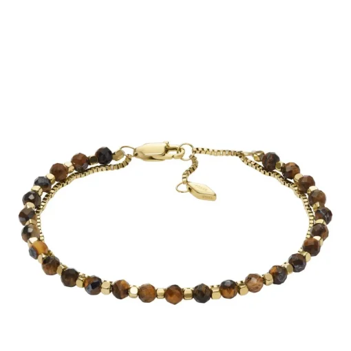 Bracelet Femme Fossil Bijoux - JF04683710 - Acier,Laiton Doré,Marron