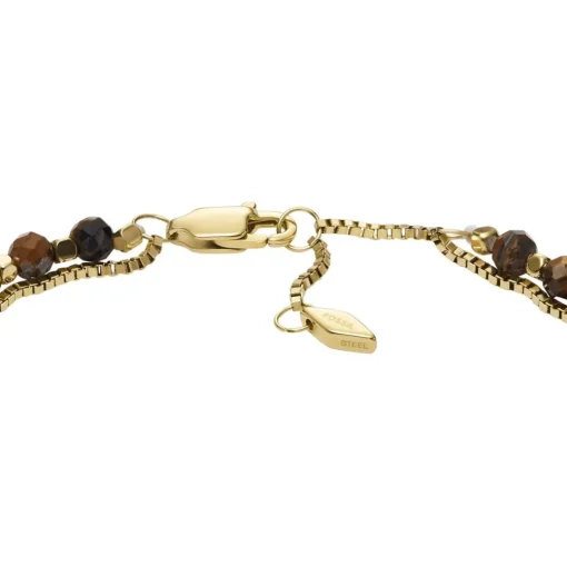 Bracelet Femme Fossil Bijoux - JF04683710 - Acier,Laiton Doré,Marron