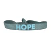 Bracelet Femme Les Interchangeables - Bracelet Message Hope Gris et Bleu