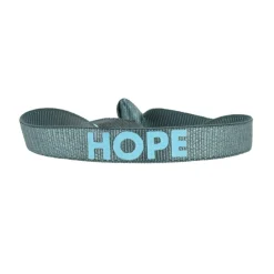Bracelet Femme Les Interchangeables - Bracelet Message Hope Gris et Bleu