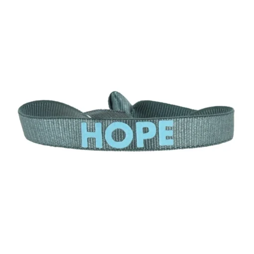 Bracelet Femme Les Interchangeables - Bracelet Message Hope Gris et Bleu