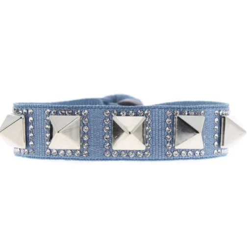 Bracelet Femme Les Interchangeables - Bracelet Pyramide 8 Bleu Clair