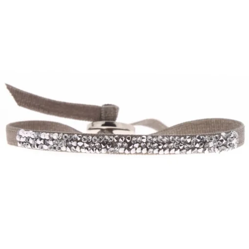 Bracelet Femme Les Interchangeables - Bracelet Ultra Fine Rocks Marron Taupe