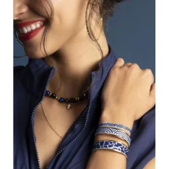 Bracelet Femme Les Interchangeables - A88574 Jonc Ruban 12mm MV Girafe