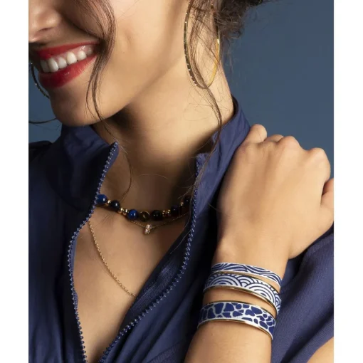 Bracelet Femme Les Interchangeables - A88574 Jonc Ruban 12mm MV Girafe