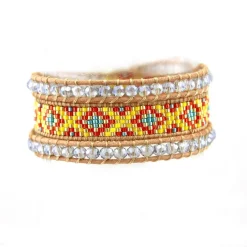 Bracelet Femme MYC-Paris - 3EB012 Cuir Métal Jaune
