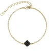 Bracelet Femme MYC-Paris Square - DB0085-G-BK Laiton Doré Noir