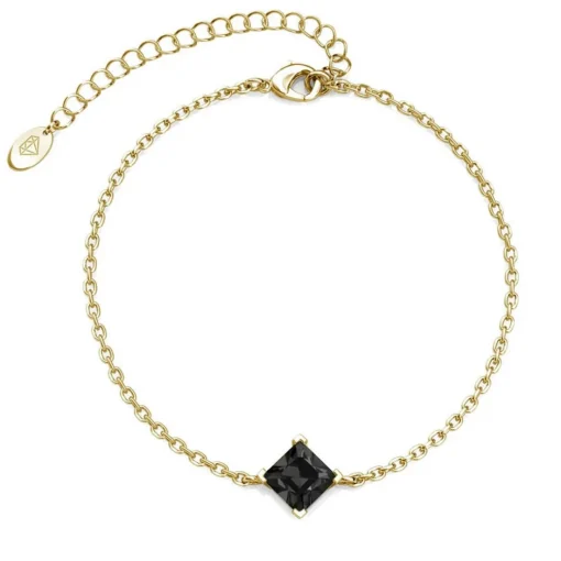 Bracelet Femme MYC-Paris Square - DB0085-G-BK Laiton Doré Noir