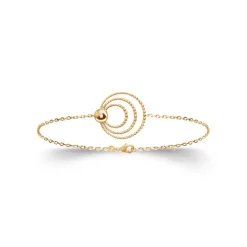 Bracelet femme plaqué or triple rond Maison de la Bijouterie UYZ6Y6ZV