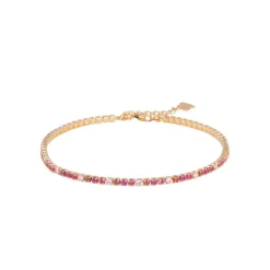 Bracelet femme plaqué or teinté serti griffe - UW3YV0ZV