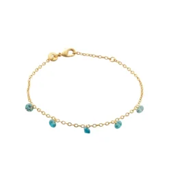 Bracelet femme plaqué or teinté serti griffe - UW343YZV