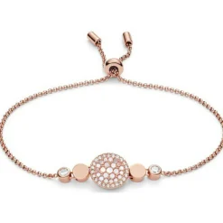 Bracelet Fossil Bijoux JF02905791 - DISQUE NACRÉ DORÉ ROSE Ajustable 16,5 cm Femme