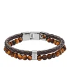 Bracelet Fossil Vintage Casual JF03118040 - Acier Marron Homme