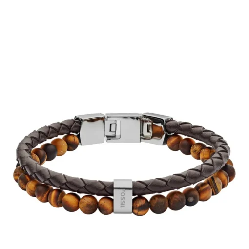 Bracelet Fossil Vintage Casual JF03118040 - Acier Marron Homme