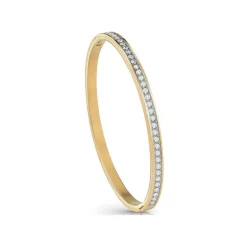 Bracelet Guess Bijoux JUBB02248JWYGS - Jonc acier rhodié pavé cristaux Femme