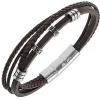 Bracelet Homme All Blacks Bijoux - 682408 Acier, Cuir Couleur Marron
