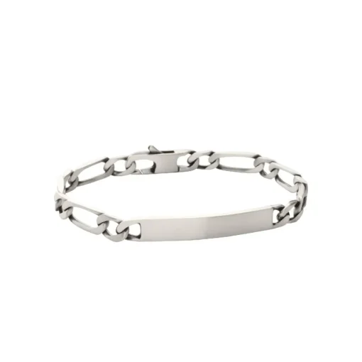 Bracelet Homme argent chainage figaro 1-1 7mm Maison de la Bijouterie 53ZW0WYZ