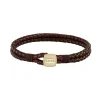 Bracelet Homme Boss Bijoux Seal - 1580667M Cuir, Acier Doré