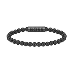 Bracelet Homme Boss Bijoux Sphere Metal - 1580659M Acier Noir