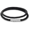 Bracelet Homme Calvin Klein Bijoux - 35000093 Cuir, Acier Noir