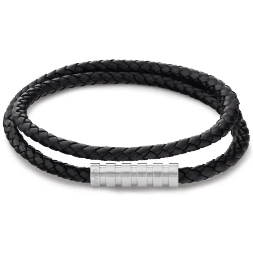 Bracelet Homme Calvin Klein Bijoux - 35000093 Cuir, Acier Noir