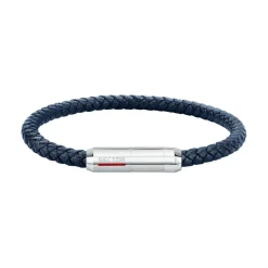 Bracelet Homme en cuir bleu
