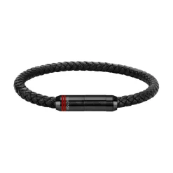 Bracelet Homme en cuir noir