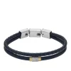 Bracelet Homme Fossil Bijoux - JF04703998 - Cuir,Acier Bleu