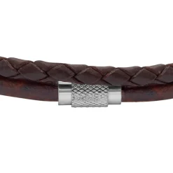 Bracelet Homme Fossil Bijoux - JF04702040 - Cuir,Acier Marron