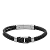 Bracelet Homme JF04202040 en cuir noir